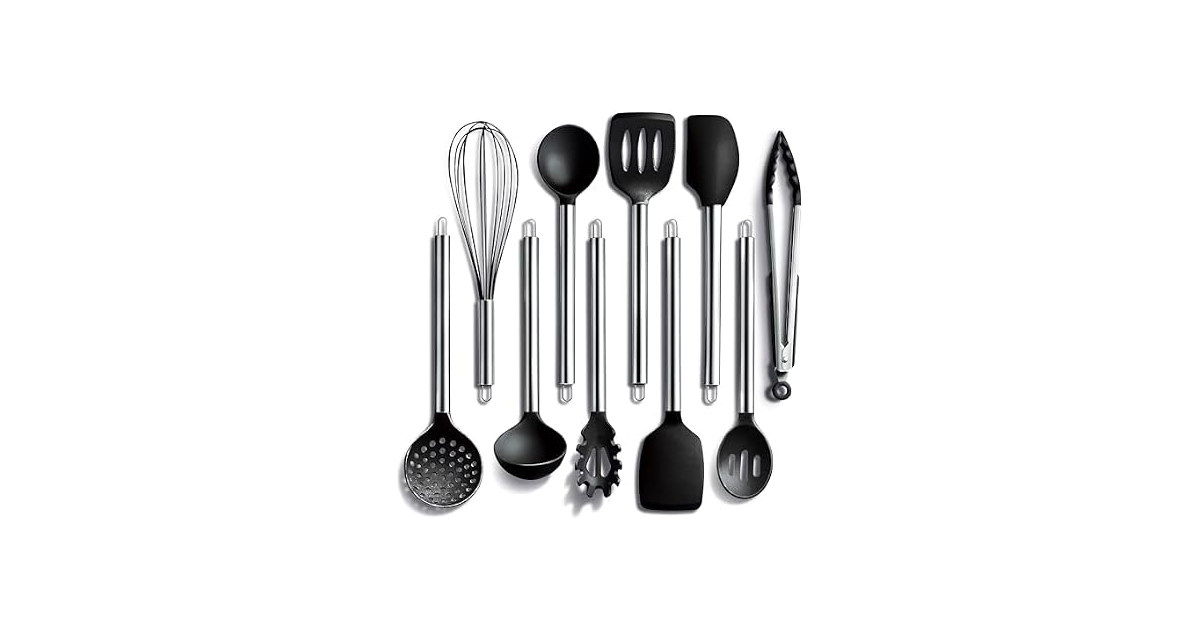(10pc) Silicone Kitchen Cooking Utensils Set