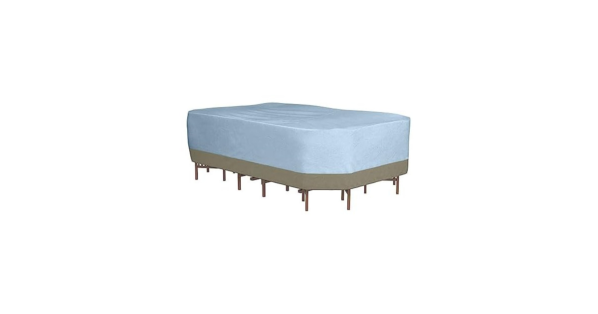 Medium 105 in. Rectangle Patio Table with Chairs Cover