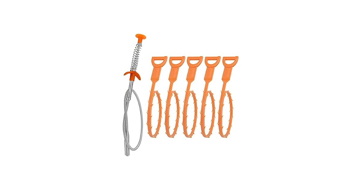 Amazon Basics Drain Clog Remover Tool, 6