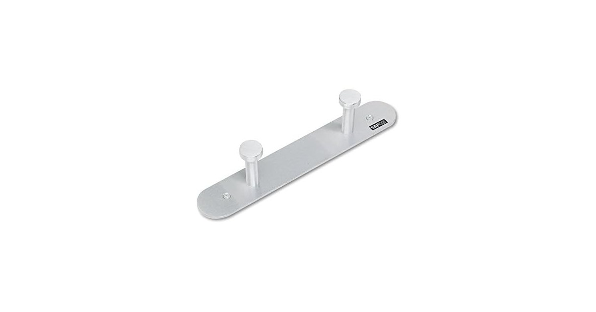 Safco 4200 Nail Head Wall Coat Rack Two Hooks12"