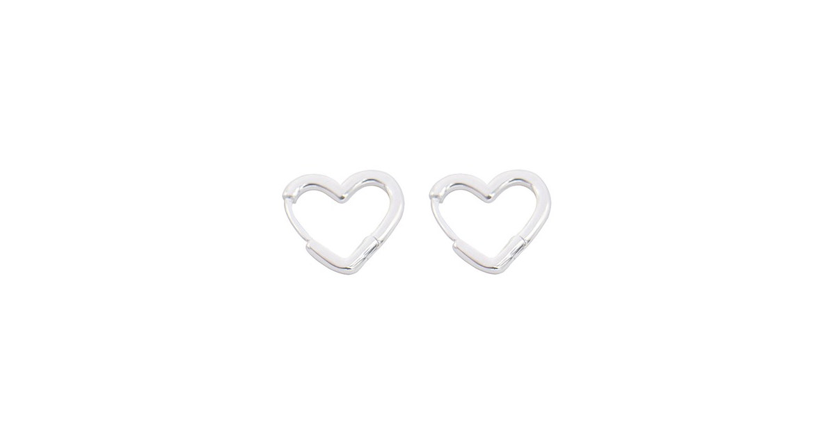 Gold Plated Heart Shaped Hoop Earring