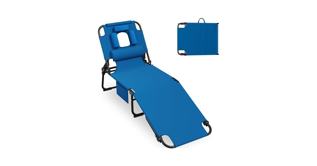 Folding Tanning Chair with FaceHole