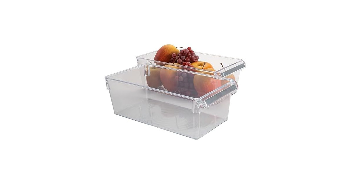 Kitchen Details 2 Pack Medium Refrigerator Storage Bin