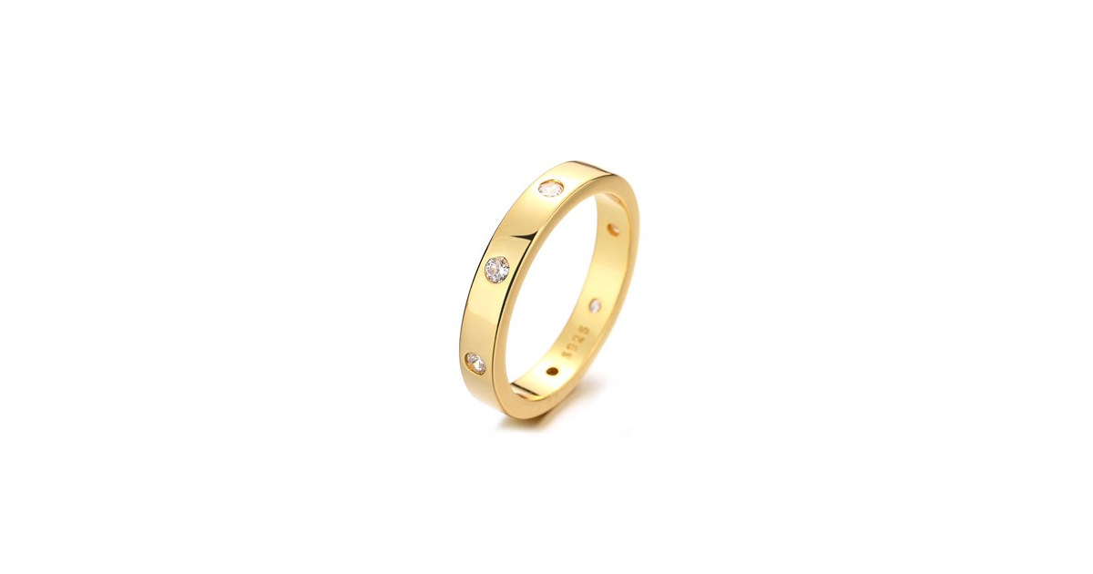 14K Gold plated thick Band Ring