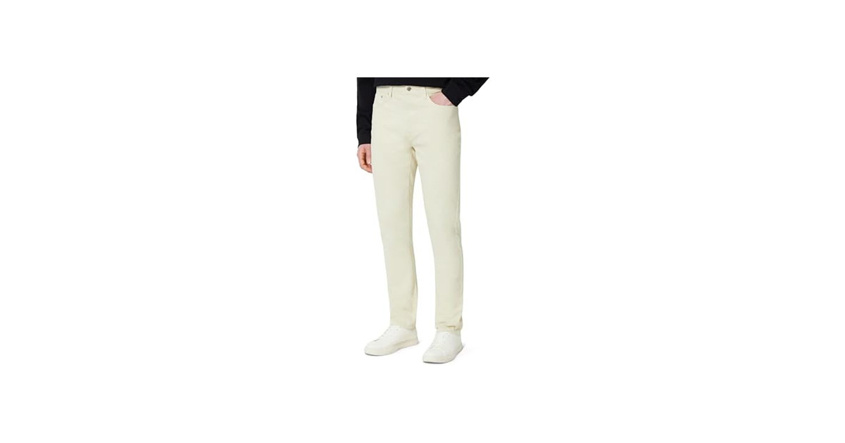 Amazon Essentials Garment-Dyed Pants Ivory (42x34)