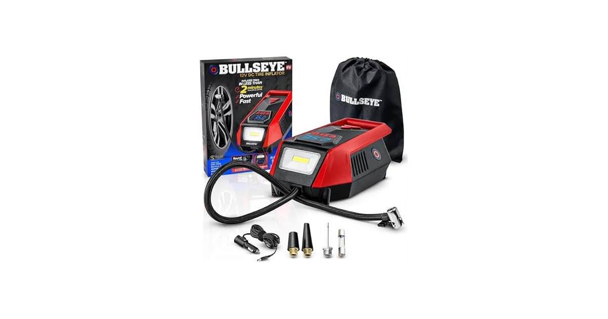 Bullseye 12V DC Car Tire Compressor