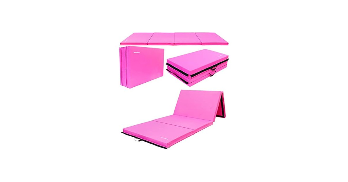 Signature Fitness Folding Exercise Aerobics Mat