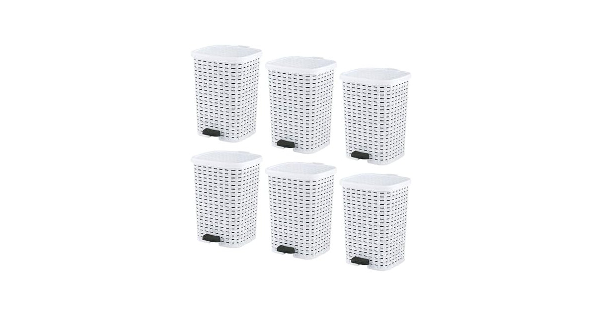 Superio 3 Gal Step-On Trash Can White
