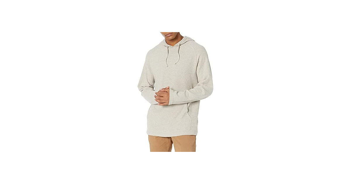 Amazon Essentials Men Slub Thermal Pullover Hoodie
