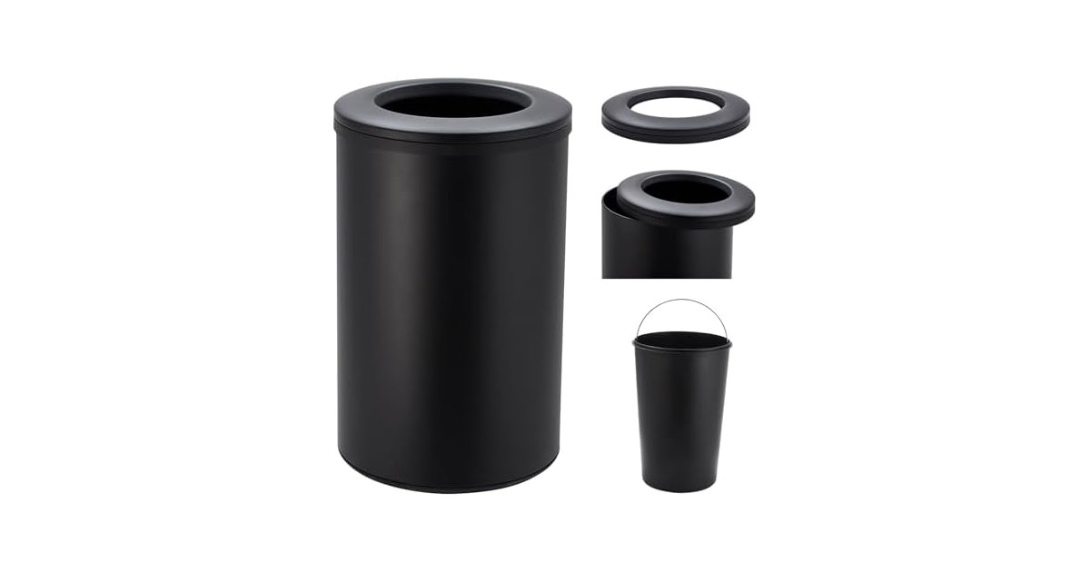 OUTLANE 10.6 Gal Recycling Bin Black