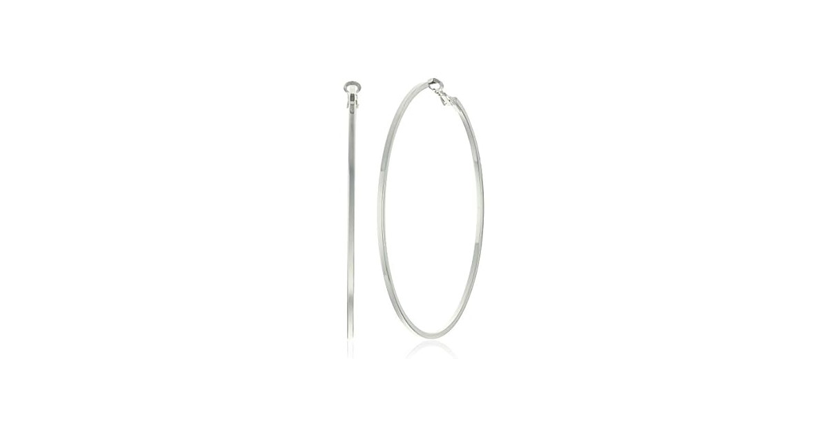 Guess Square Edge Hoop Earrings