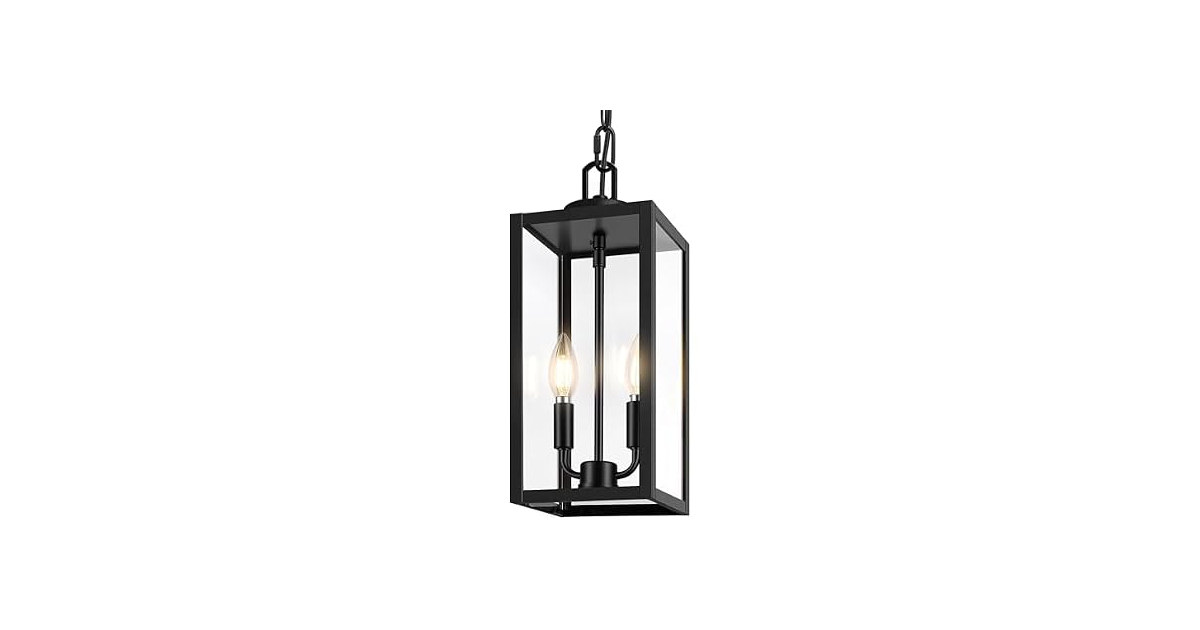 BesLowe 2-Light Outdoor Pendant 15in