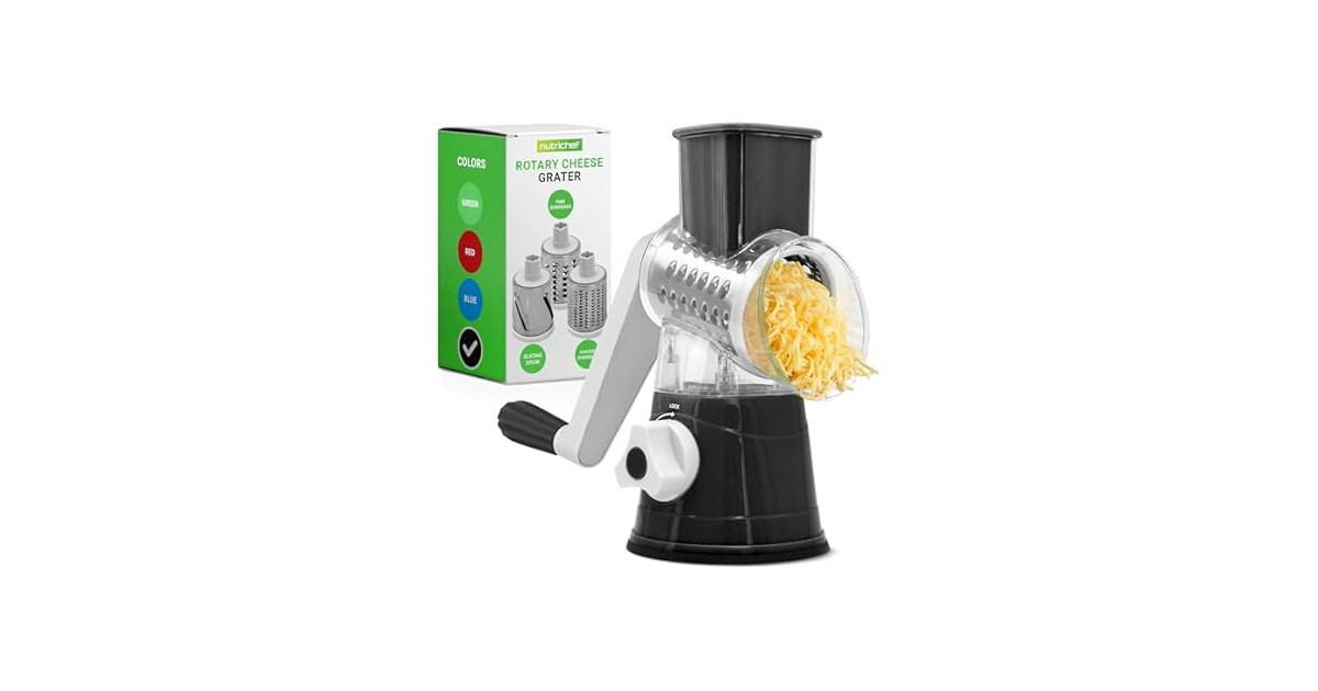 NutriChef Cheese Grater Shredder Strong Base
