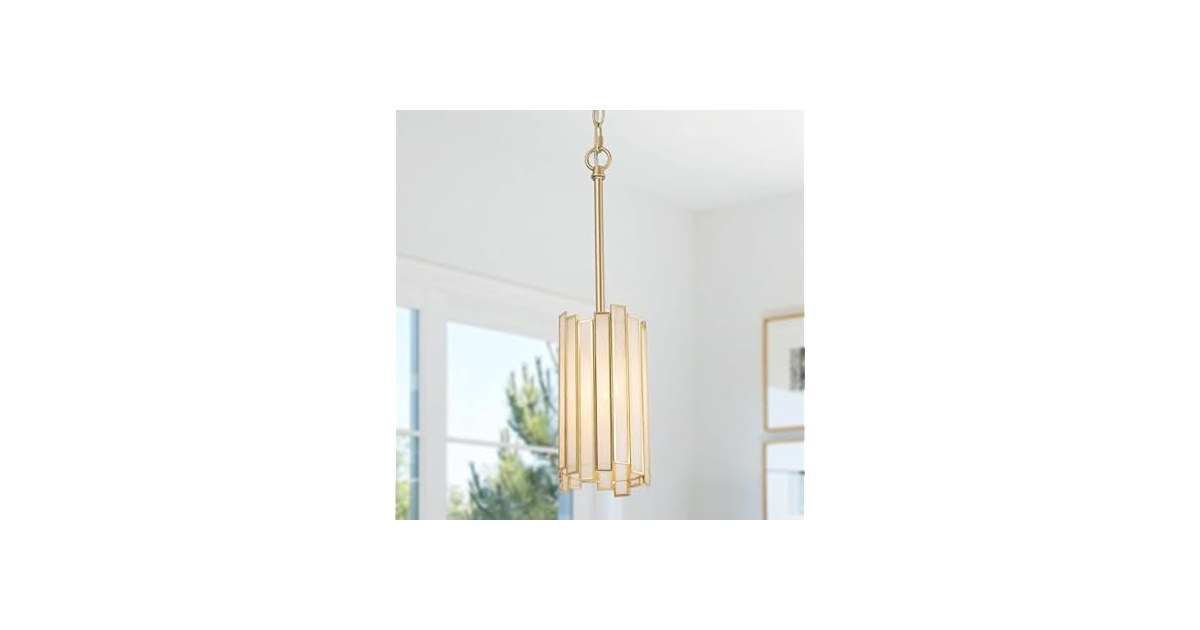 Optimant Lighting Gold Pendant Lighting, Modern (Open Box)