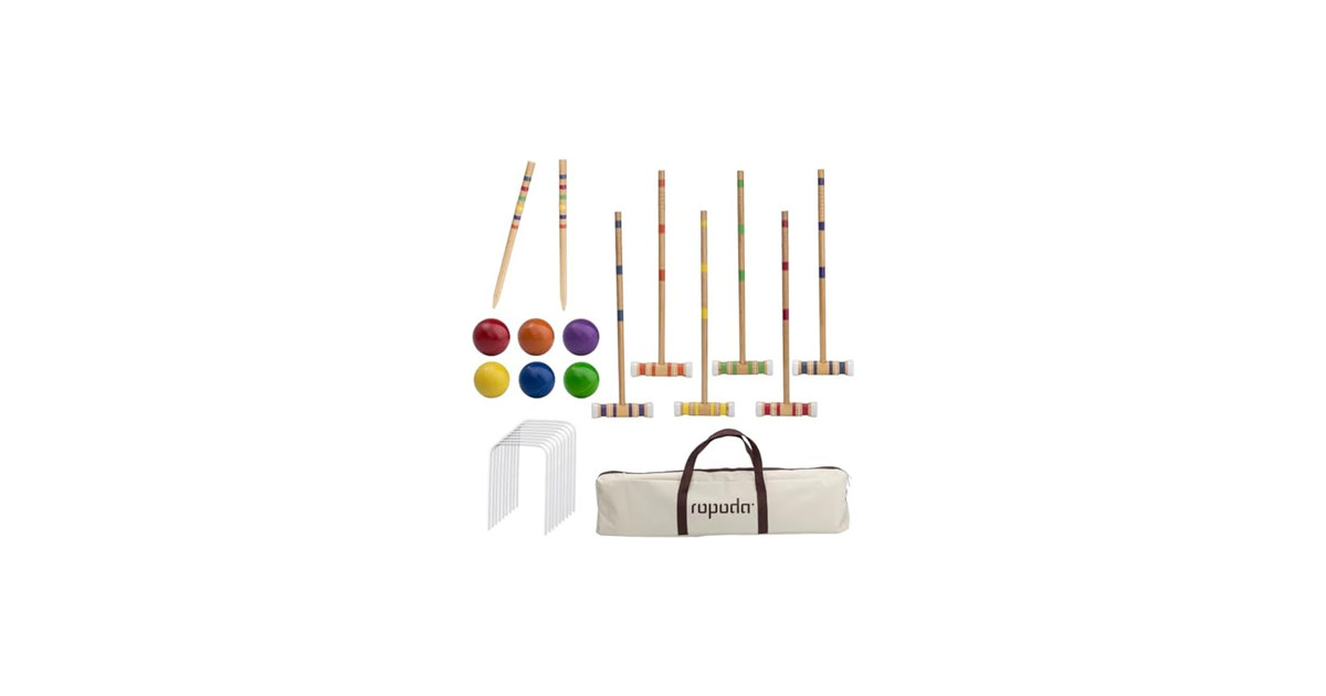 6-Player Croquet Set Lawn Game w/ Bag