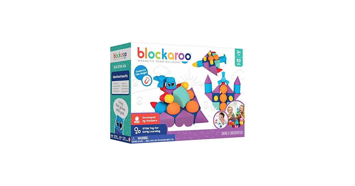 Blockaroo Magnetic Foam Building Blocks