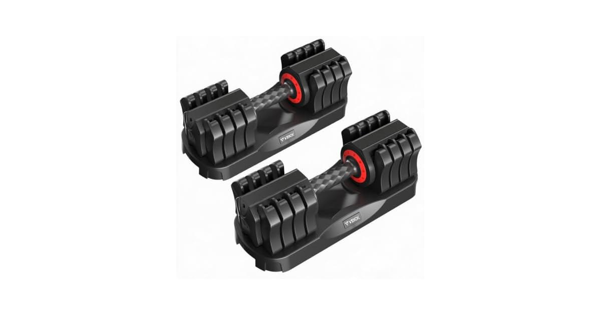 VEICK 2 Set 25 lb Adjustable Dumbbell Set