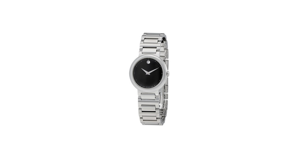 Movado Concerto Black Dial Ladies Watch