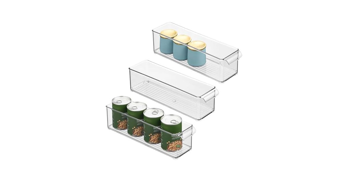 iDesign Stackable Fridge Storage Bin 3 PK