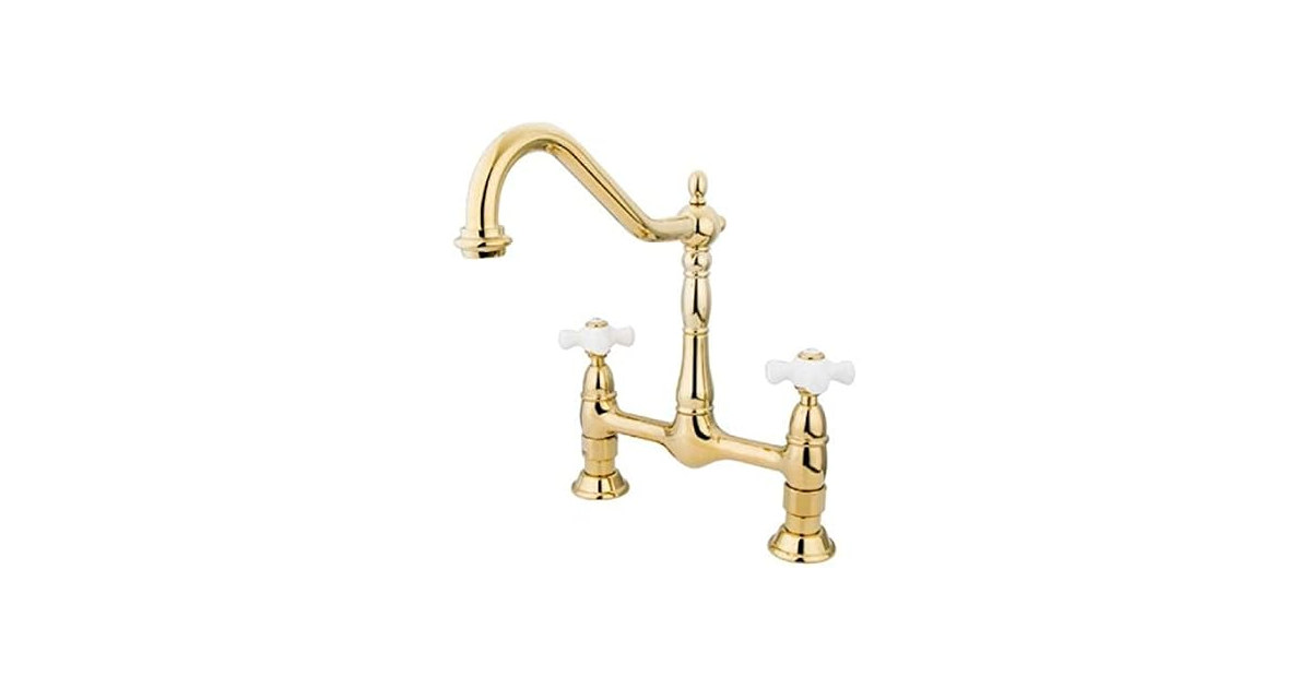 Kingston KS1172PX Heritage Bridge Kitchen Faucet