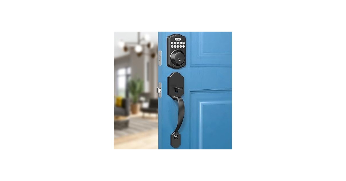 Revolo RE001 Electronic Keypad Deadbolt, Keyless Entry Door Lock, Keyed Entry (Open Box)