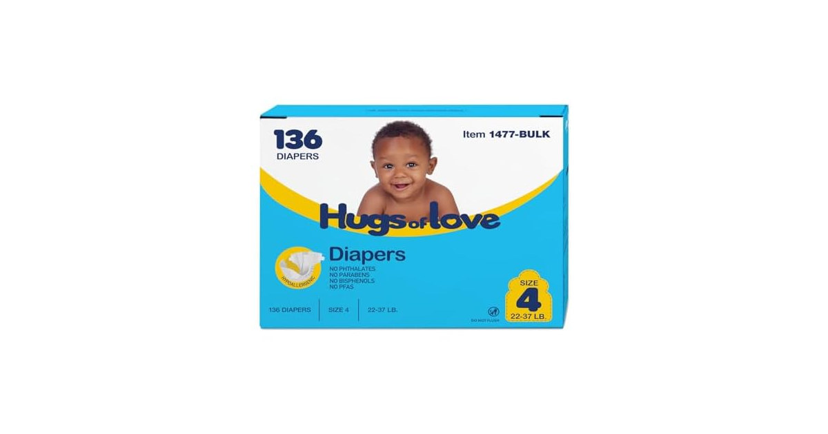 Dynarex Hugs-of-Love Diapers Size 4