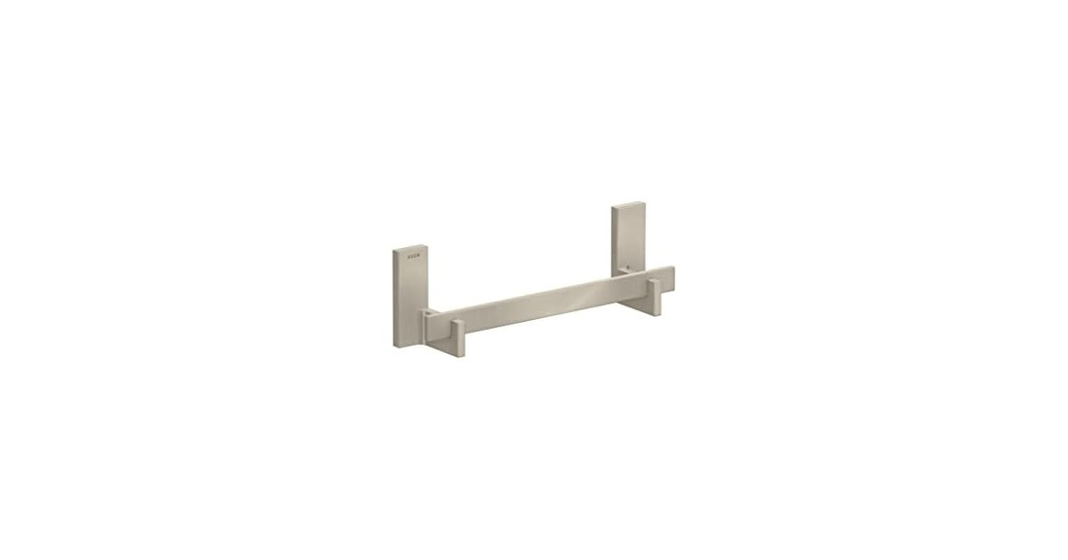 AXOR Universal Rectangular Towel Bar, 12" in Brushed Nickel