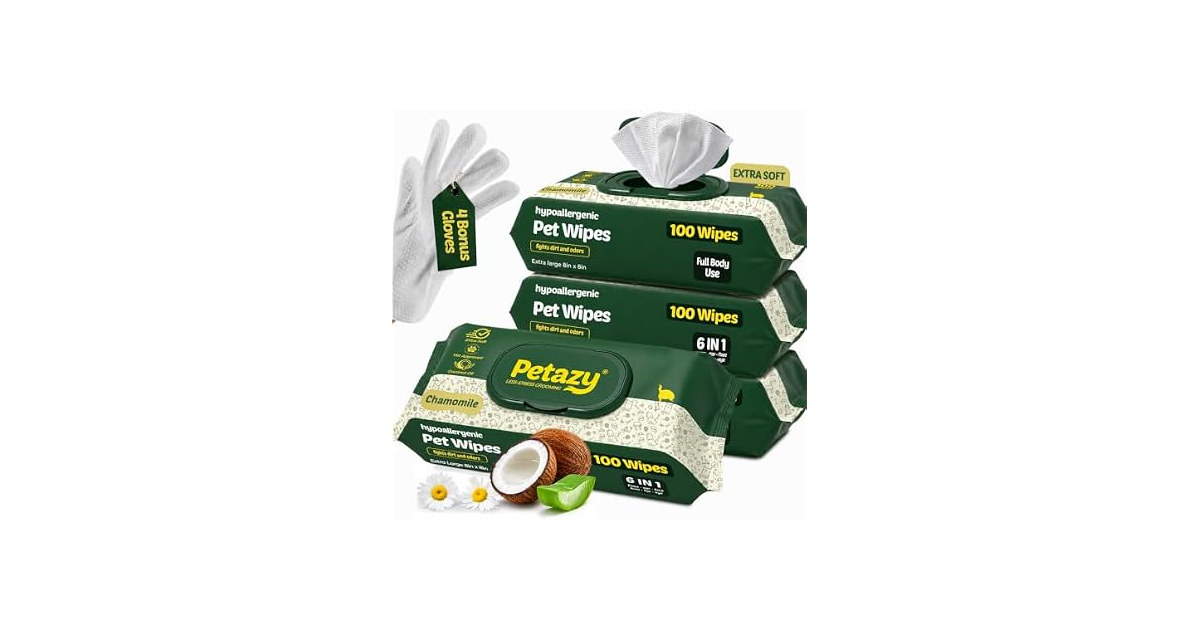 Petazy Pet Wipes for Dogs & Cats (400Ct)