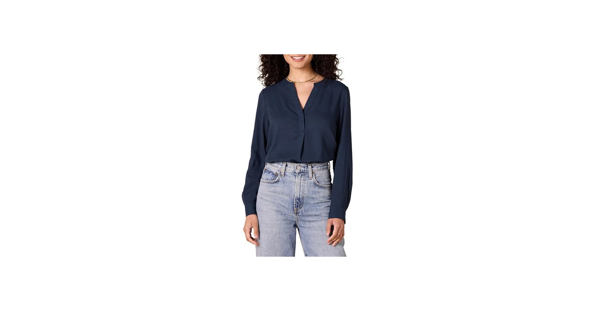 Amazon Essentials Women's Popover Blouse (Large)