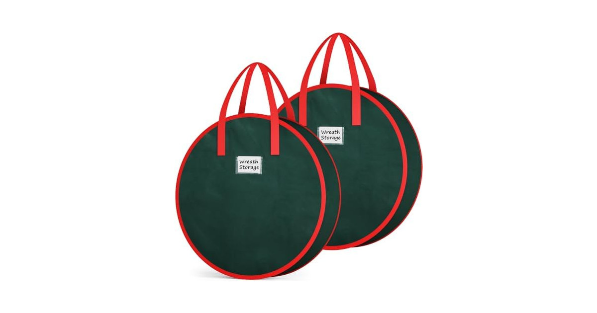 Criusia 2-Pack Wreath Storage Bag 36in