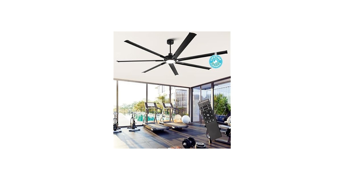 Parrot Uncle F8002BK-PU 100" Ceiling Fan
