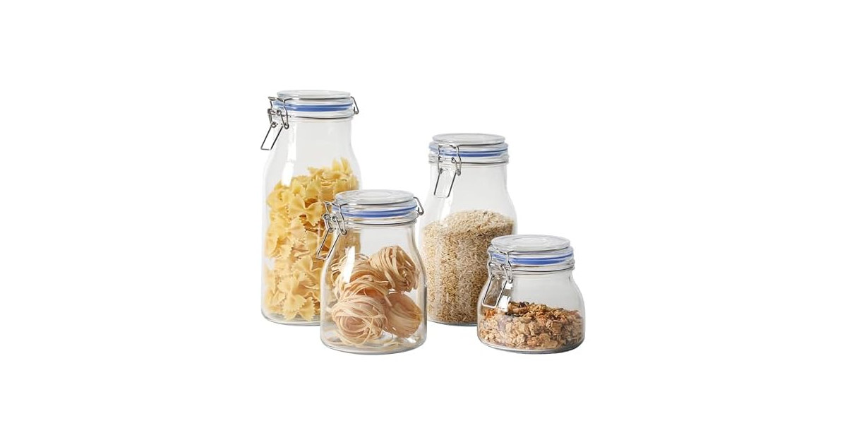 Sur La Table Lyon Court 4-Piece Glass Canister Set