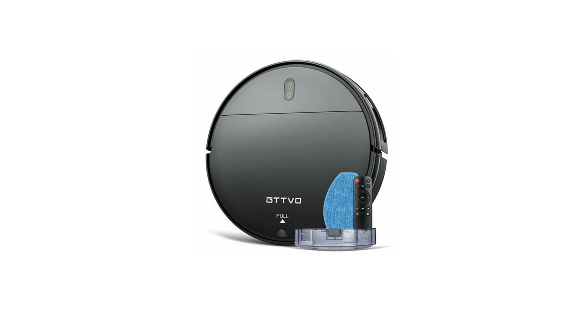 GTTVO Robot Vacuum and Mop - Black