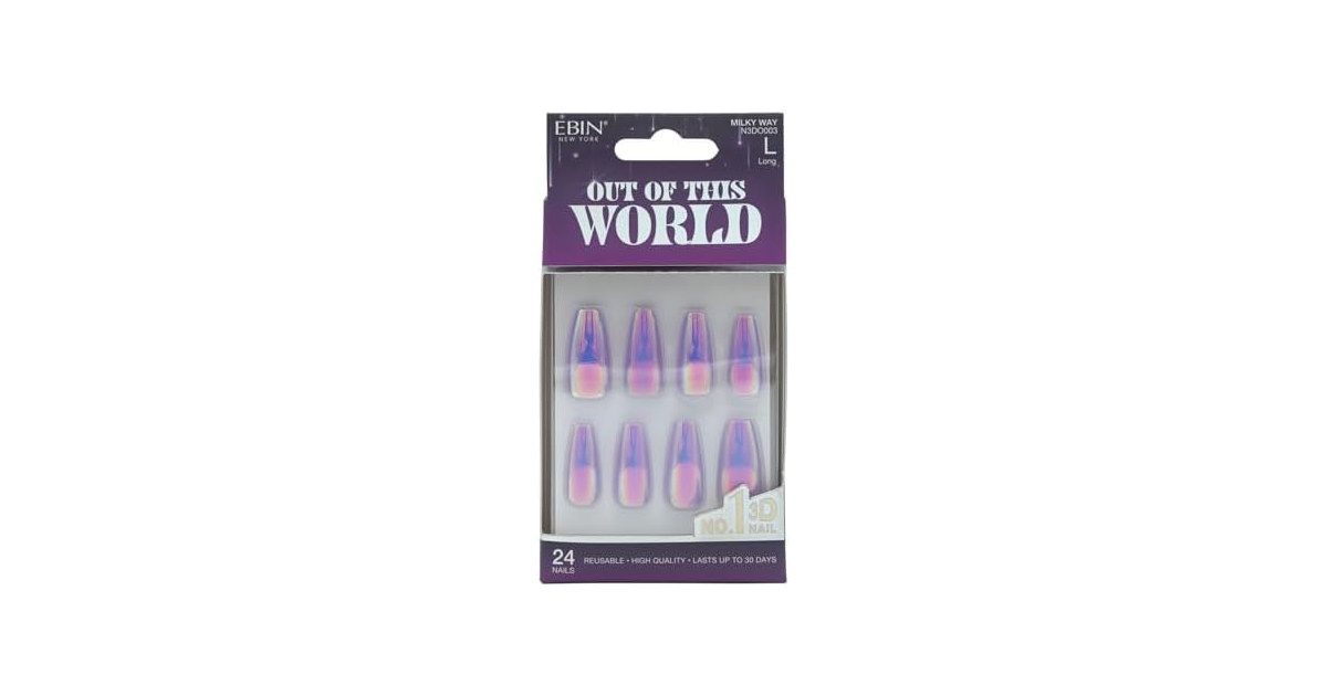 Out of this World Press on Nail - Milky Way