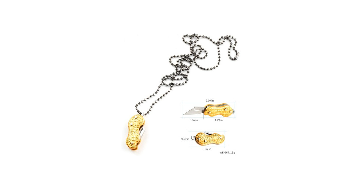 Portable Folding Knife Peanut-Shaped