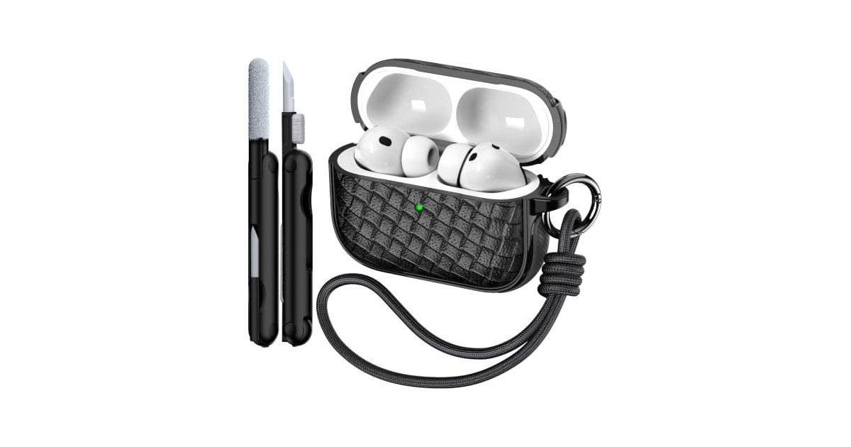 R-fun AirPods Pro 3 Case Woven Leather