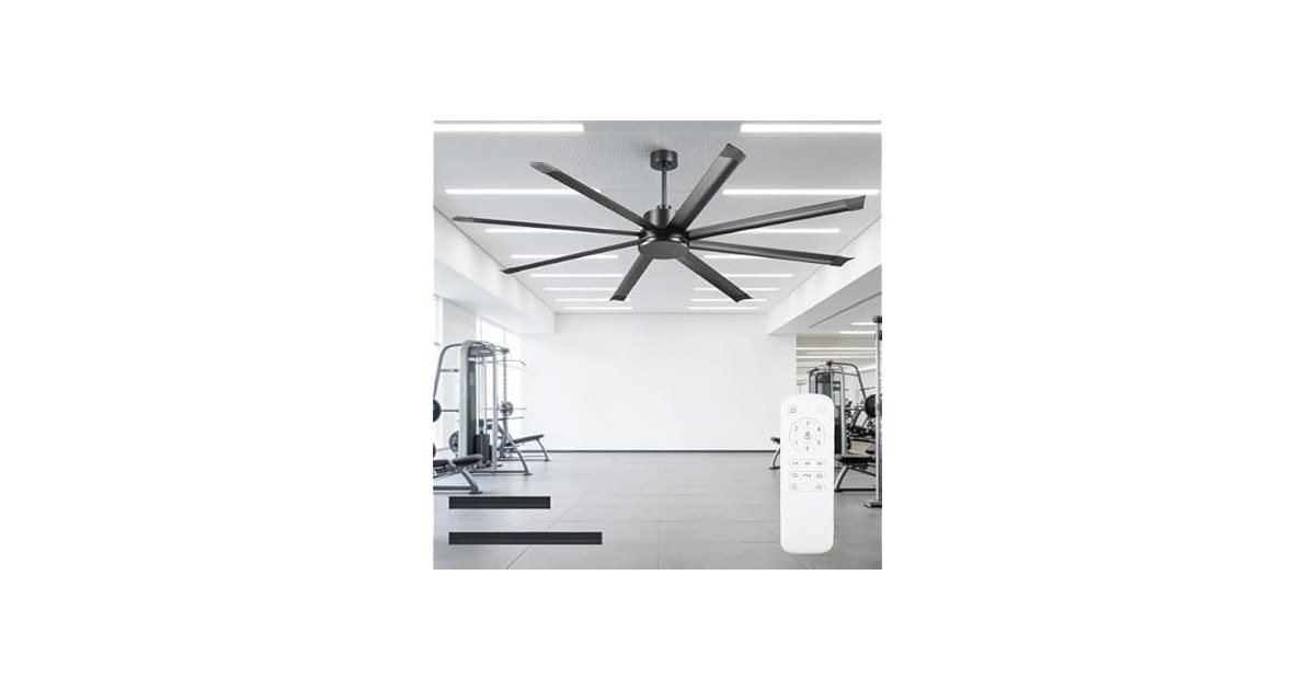 Parrot Uncle F8013 84" Large Ceiling Fan Black