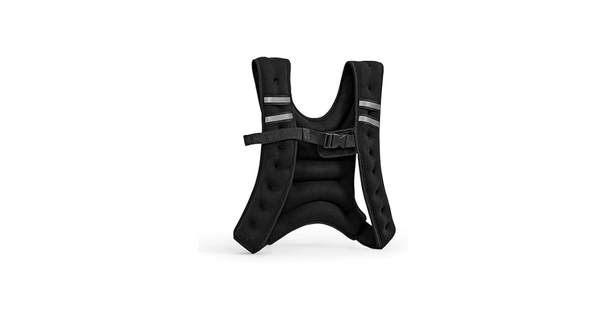 Tone Fitness Black Weighted Vest, 12 Lbs