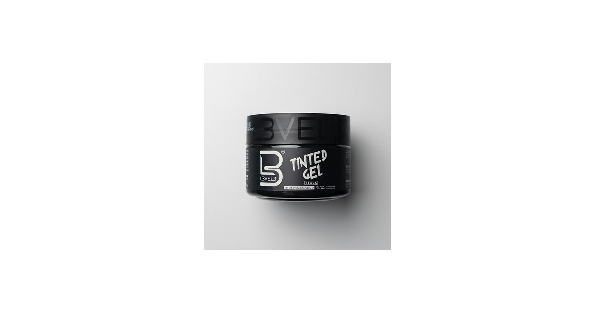 Level 3 Tinted Hair Gel, Black, 8.45 oz, 3 Pack