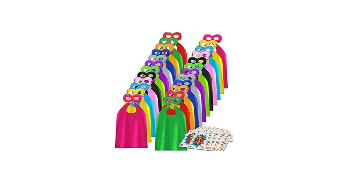 Superhero Kids Capes and Masks 24 Sets