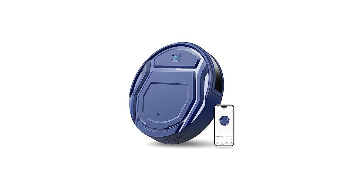 OKP Life K2 Robot Vacuum Cleaner 1800 mAh, Blue