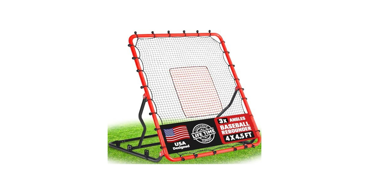 ZEALFEEL 4x4.5FT Baseball Rebounder Net