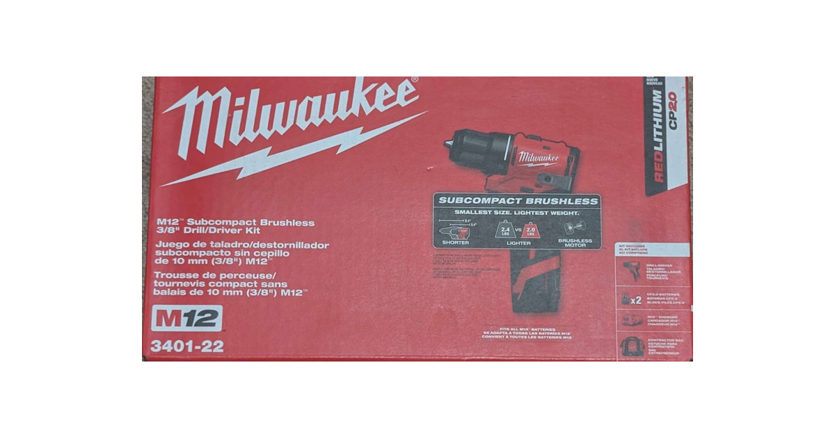 Milwaukee 3401-22 M12 3/8 INCH Drill/Driver KIT