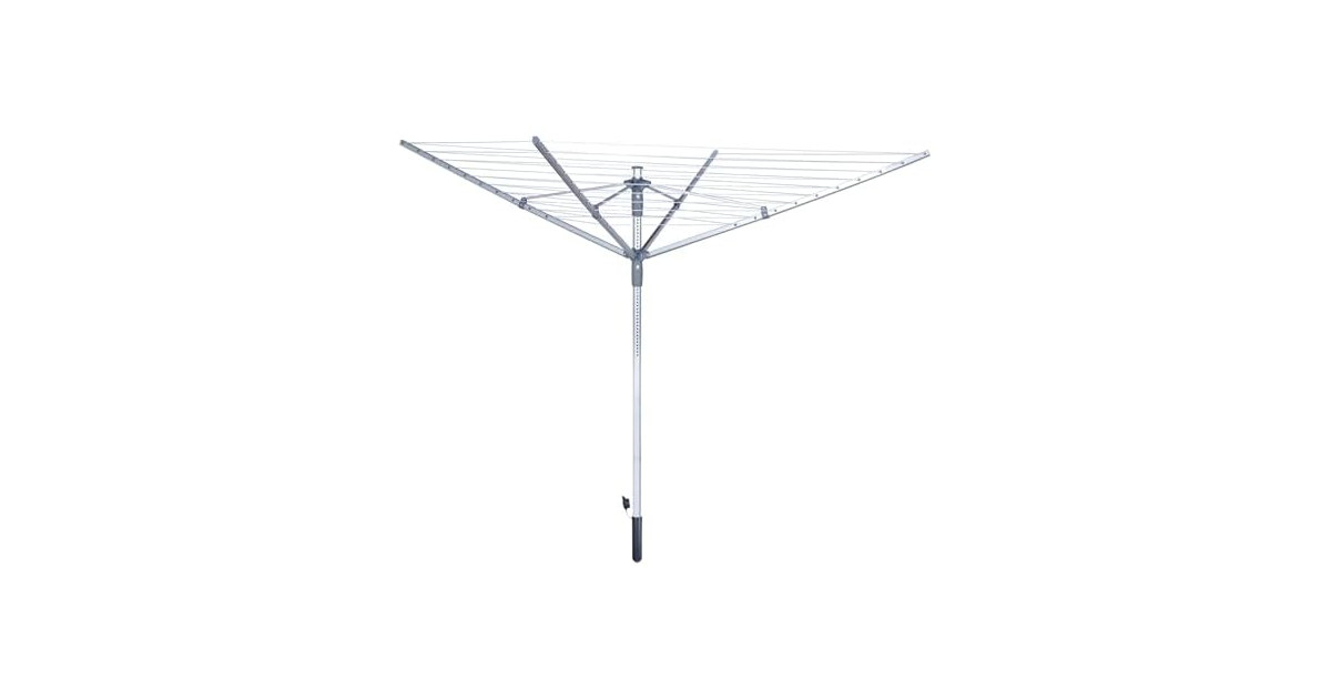 Honey-Can-Do DRY-04252 Umbrella Outdoor Dryer, Silver, 192 Feet, 40 lbs