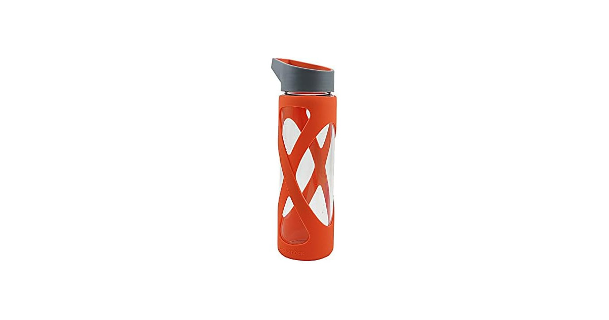 Lock & Lock Heat-Resistance X-Band Glass Bottle 17 oz (Red)