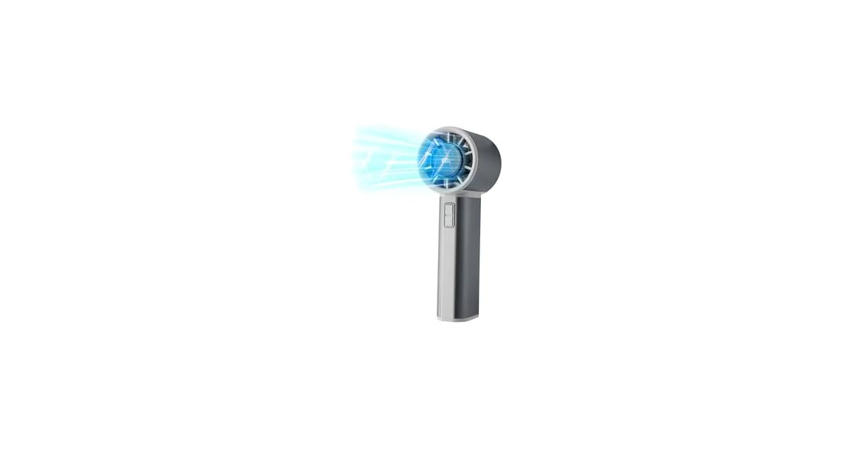 Sowmow Dark Silver Handheld Turbo Fan