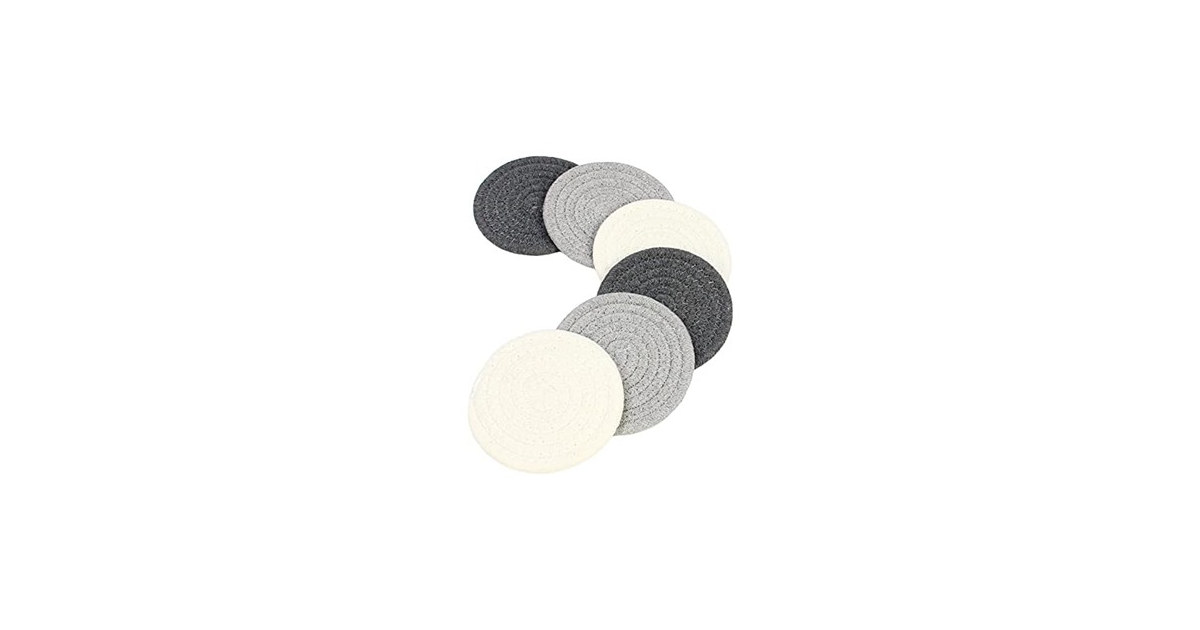 Casaphoria Cotton Coasters - Black/White