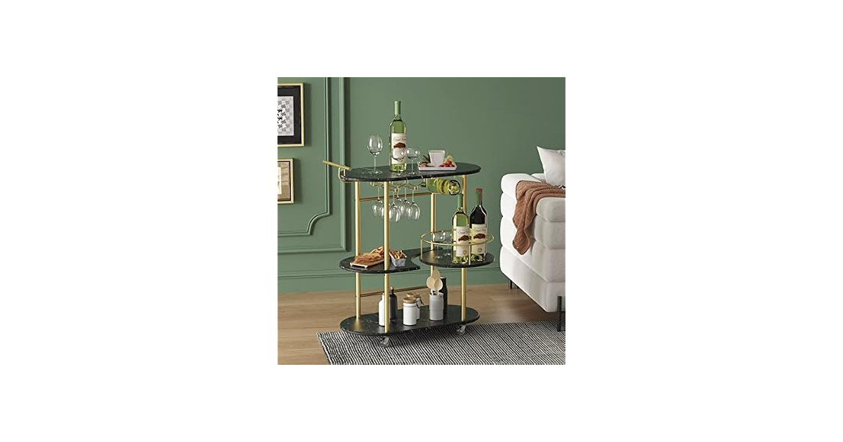 PAUKIN 4-Tier Bar Storage Cart