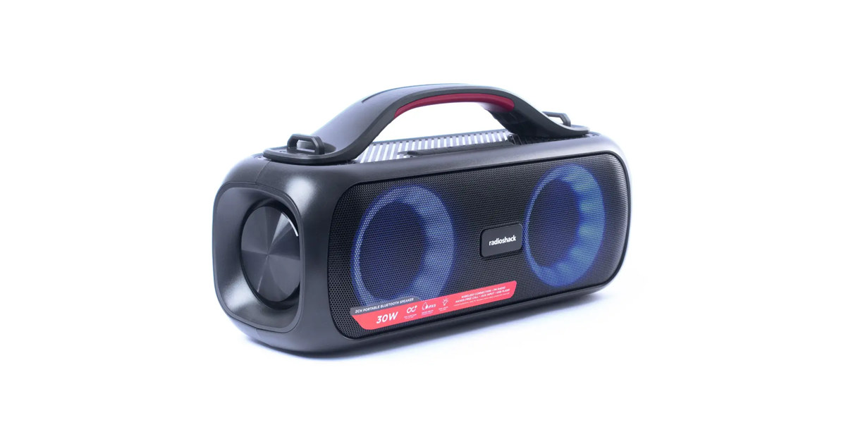 RadioShack 2 Channel Portable Bluetooth Speaker with FM