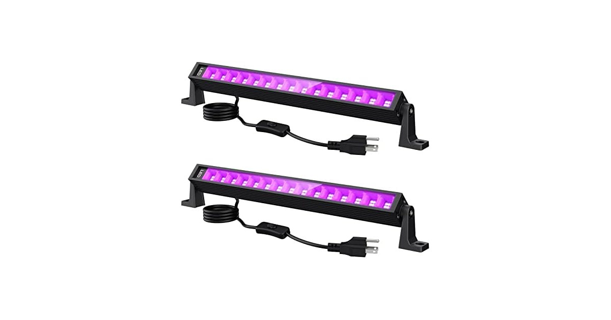 lamvip 38W UV Blacklight Bar 2-Pack